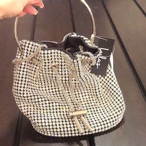 Lulus rhinestone mini bucket purse